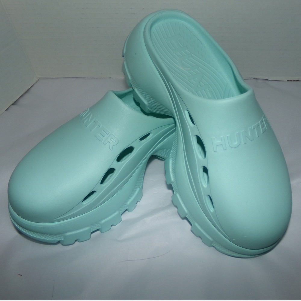 Womens Chunk Hunter Platform Clogs / Slides~Seafoam~SZ 9.0